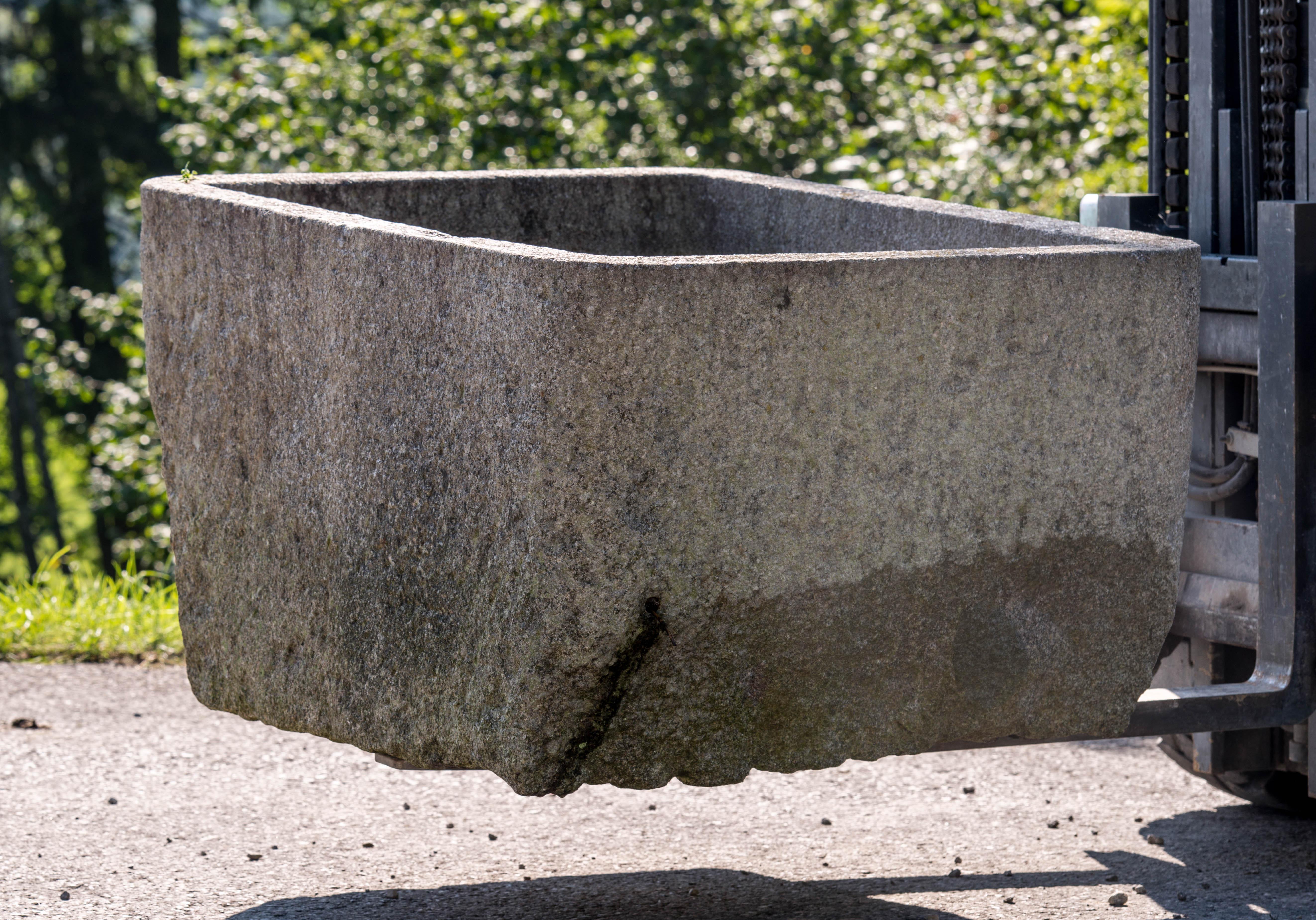 French Blue Granite Trough, 19th Century, France For Sale