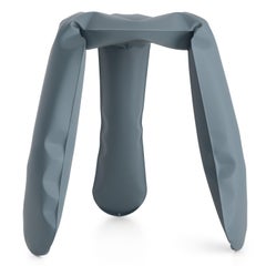 Blue Grey Aluminum Standard Plopp Stool by Zieta