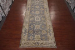 Blue-Gray Oushak Gallery Runner