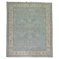 Blue Gray Pink Indian Room Size Rug