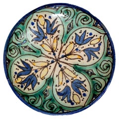 Blue, Green, and Yellow Moroccan Bowl, early 20th Century
