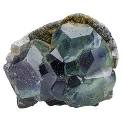 Fluorite verde blu dalla miniera di Yaogangxian, provincia di Hunan, Cina