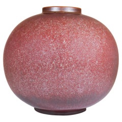 Stunning Red Stoneware Vase attributed to Gunnar Nylund Rörstrand