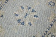 Blue & Green Handwoven Wool Turkish Oushak Runner 3' X 16'6"