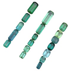 Blue Green Mix Color Natural Tourmaline Jewelry Size Loose Gemstones Lot 20.45Ct