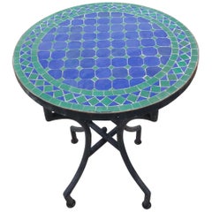 Blue / Green Moroccan Mosaic Table - CR4