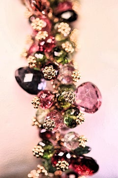 Blue Green Pink Purple Semi-Precious Stone Bracelet by Marya Dabrowski