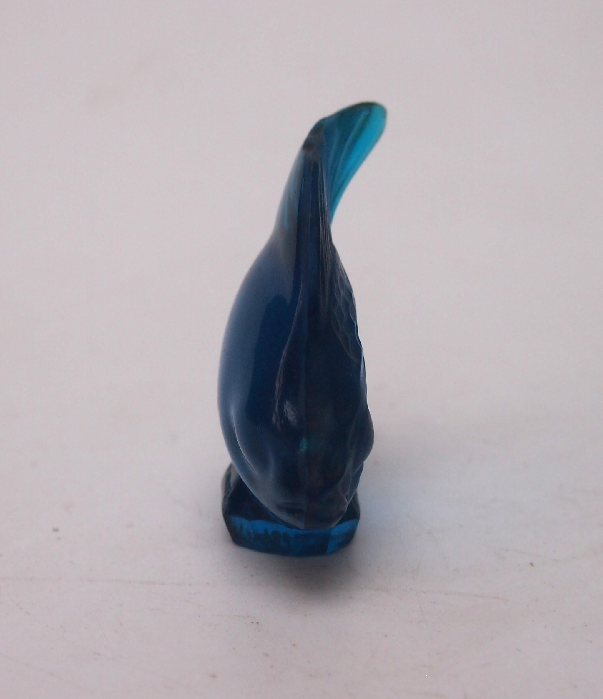 Français Poisson Cachet Original Bleu Vert de Rene & Greene Lalique des années 1920 en vente