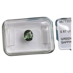 Blue Green Sapphire 0.87ct Oval Cut IGI Certified Loose Rare Gem