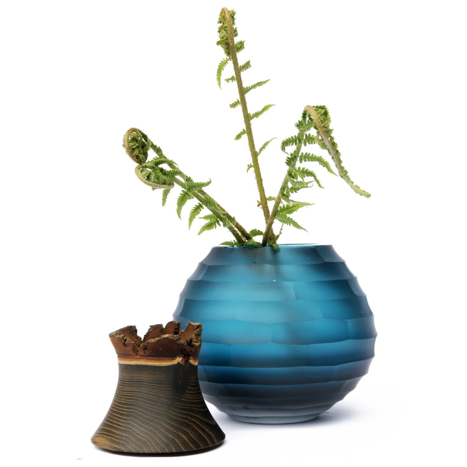 Organico moderno Vaso impilabile Blue Green Sculpt, Pia Wüstenberg in vendita