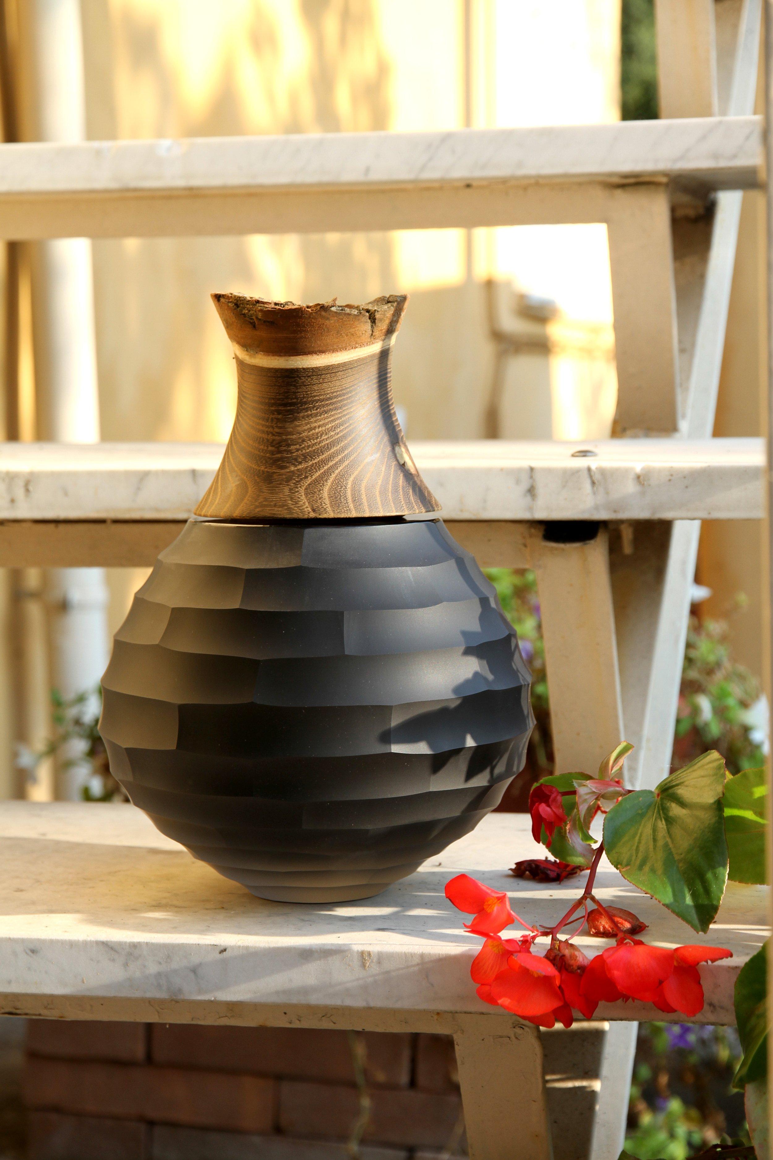 XXI secolo e contemporaneo Vaso impilabile Blue Green Sculpt, Pia Wüstenberg in vendita