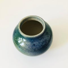 Blue Green Studio Pottery Vase