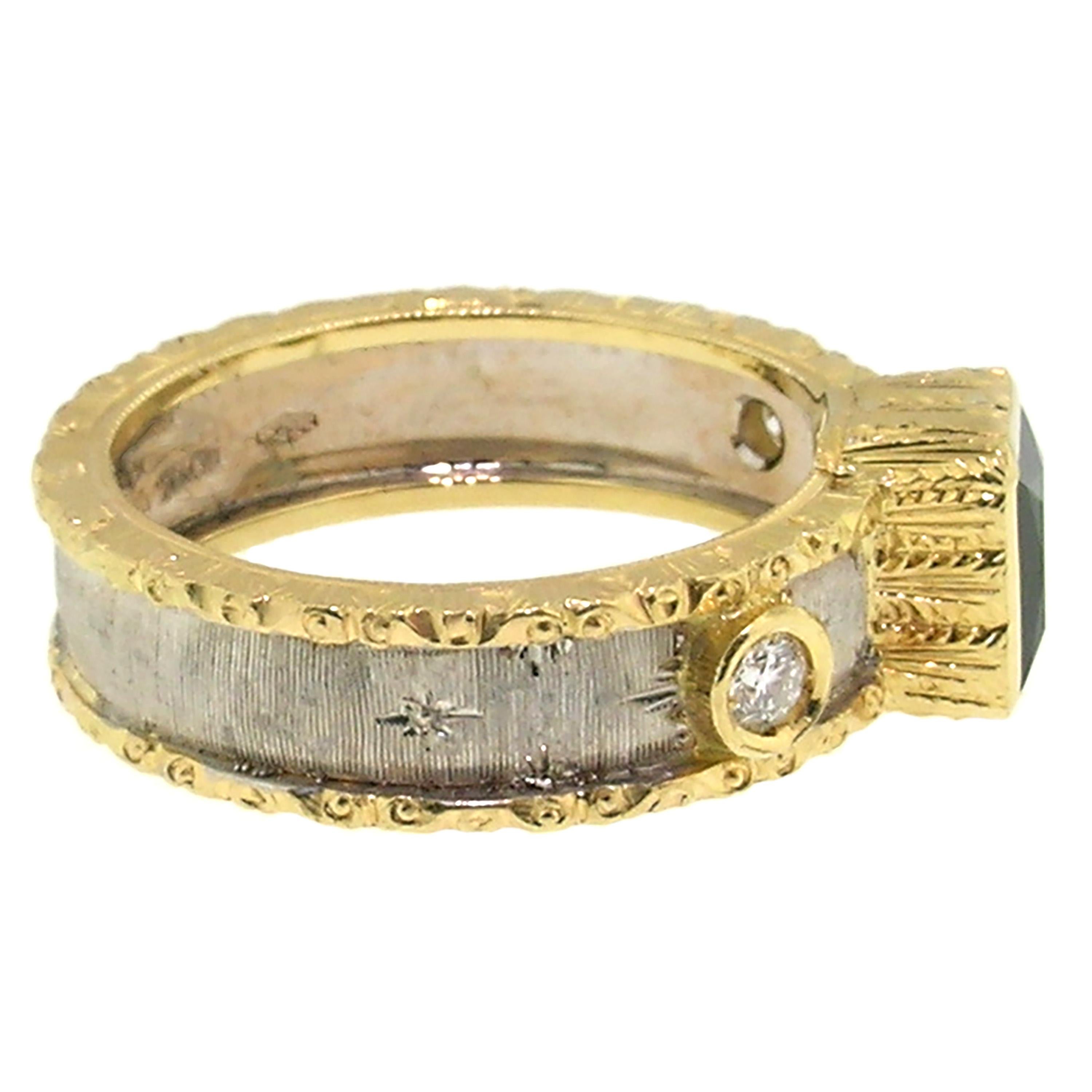 Bague 18kt fabriquée en Italie par Cynthia Scott Jewelry Neuf - En vente à Logan, UT