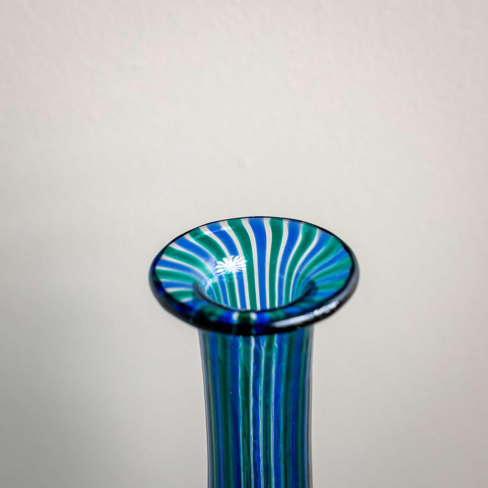 Caraffa Venini blu-verde, Italia 1979 In condizioni buone in vendita a New York, NY
