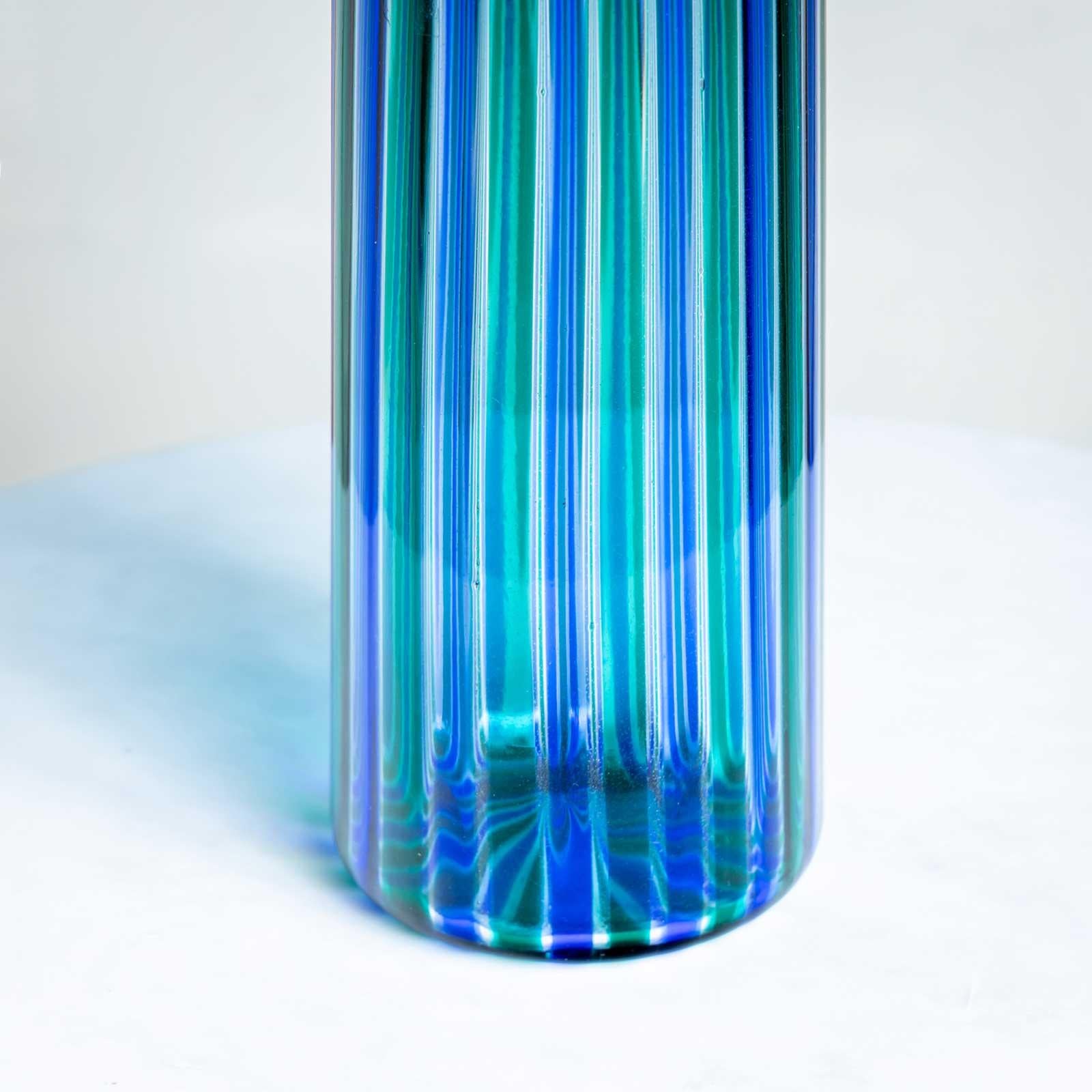 XX secolo Caraffa Venini blu-verde, Italia 1979 in vendita