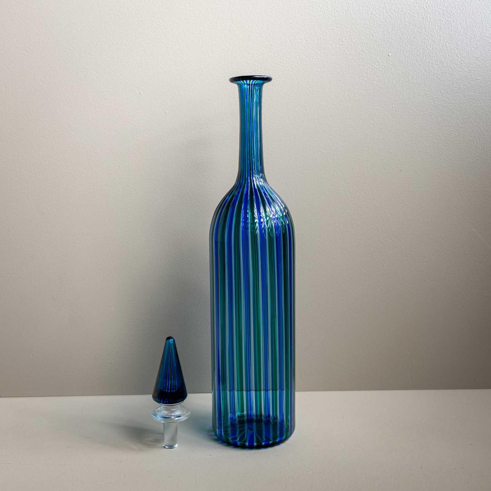 Caraffa Venini blu-verde, Italia 1979 in vendita 1