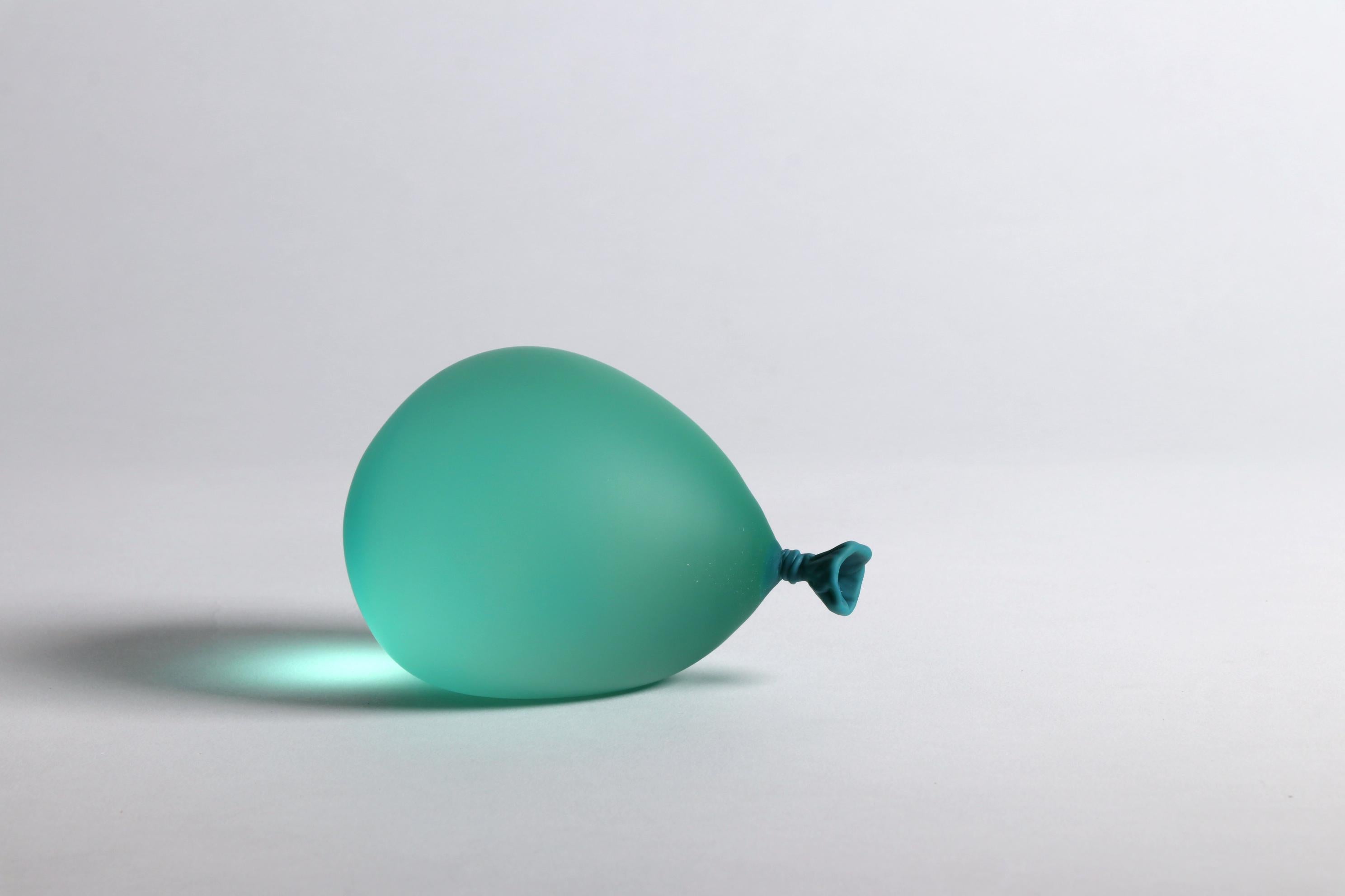 American Blue, Green & Yellow Glass Water Balloon Sculptures Trio by Dylan Martinez