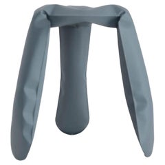 Blue Grey Aluminum Standard Plopp Stool by Zieta