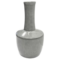 Blue/Grey Crackle Glazed Bottle Shaped Vase, China, Contemporary
