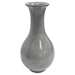 Blue/Grey Crackle Glazed Classic Shape Vase, China, Contemporary