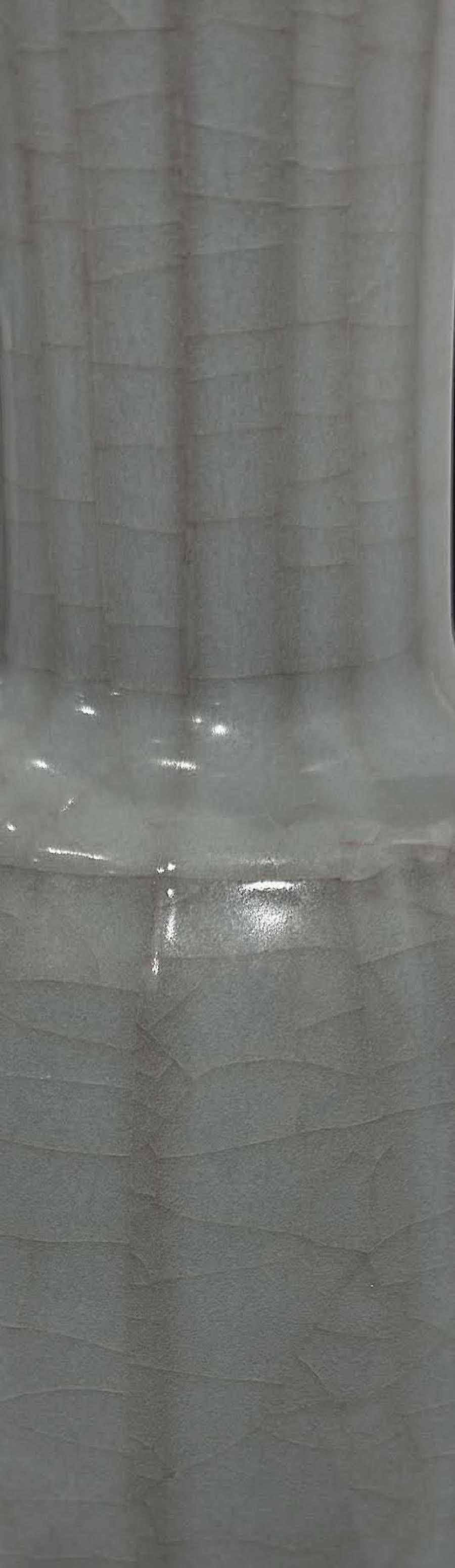 XXI secolo e contemporaneo Vaso blu/grigio smaltato a scanalature, fondo variegato, Cina, Contemporaneo in vendita