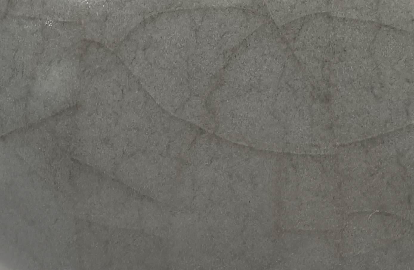 Ceramica Vaso blu/grigio smaltato a scanalature, fondo variegato, Cina, Contemporaneo in vendita