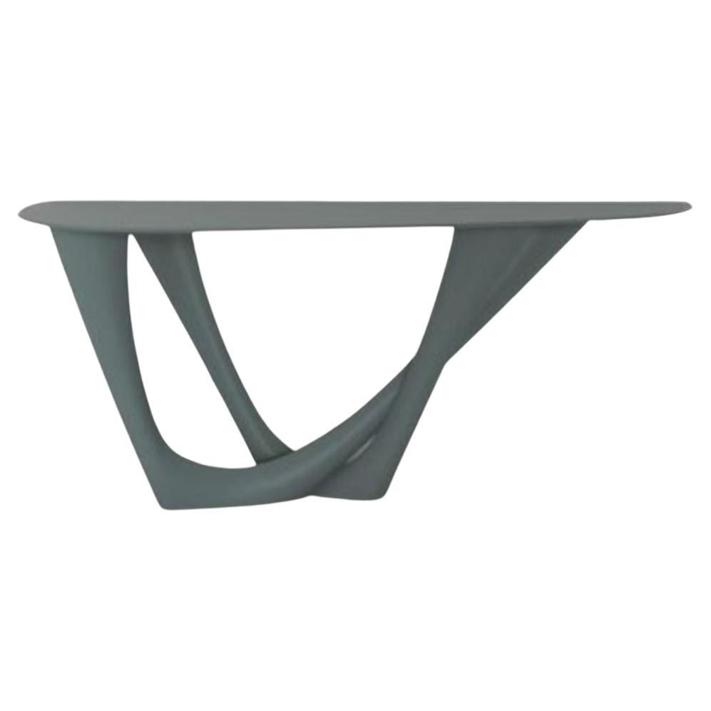 G-Console Duo Blu Grigio con base e piano in acciaio di Zieta in vendita
