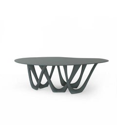 Blue Grey Steel Sculptural G-Table by Zieta