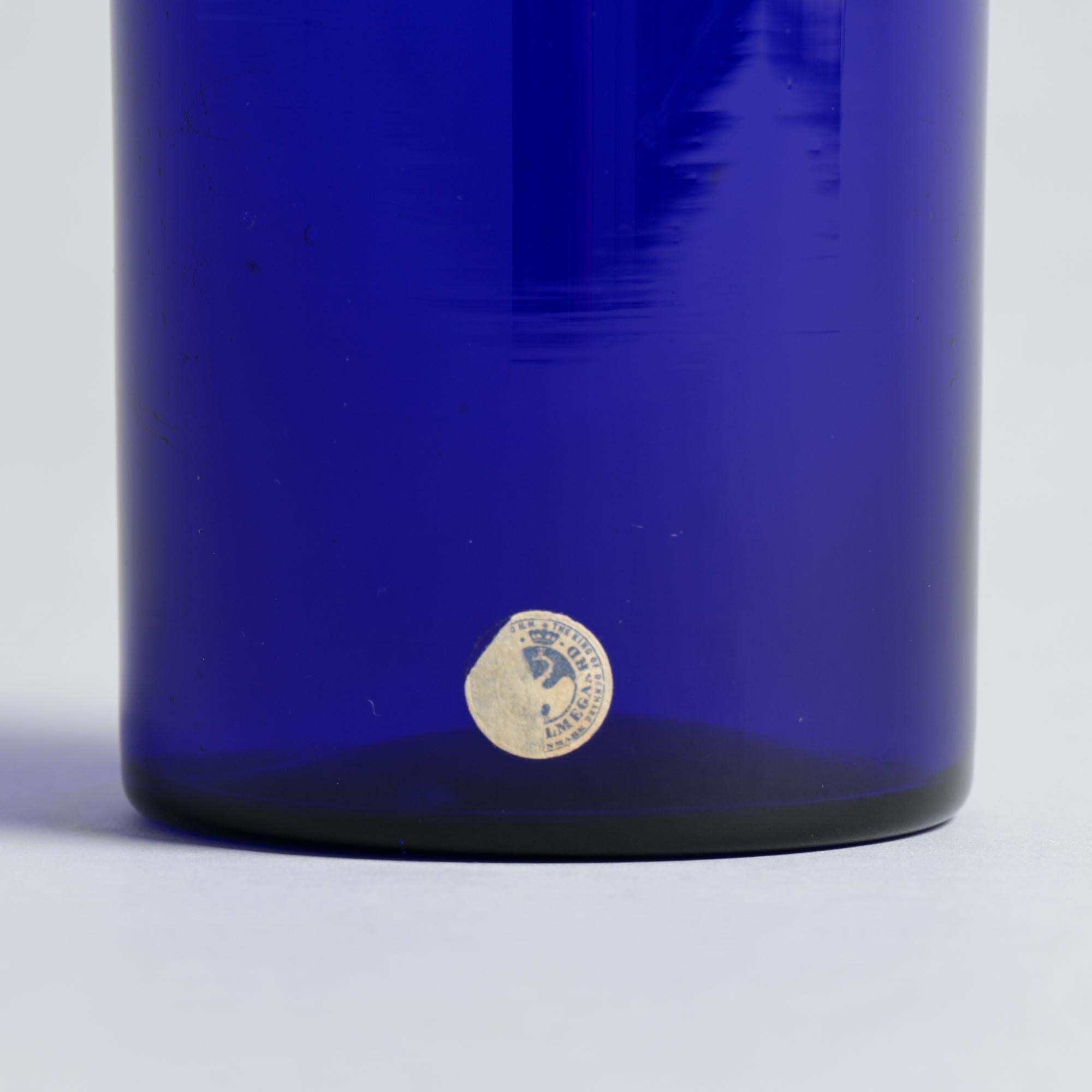 Blue Gulvase Vase by Otto Brauer for Holmegaard en venta 2