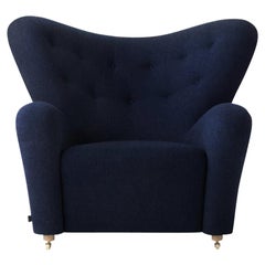 Blue Hallingdal the Tired Man Lounge Chair by Lassen