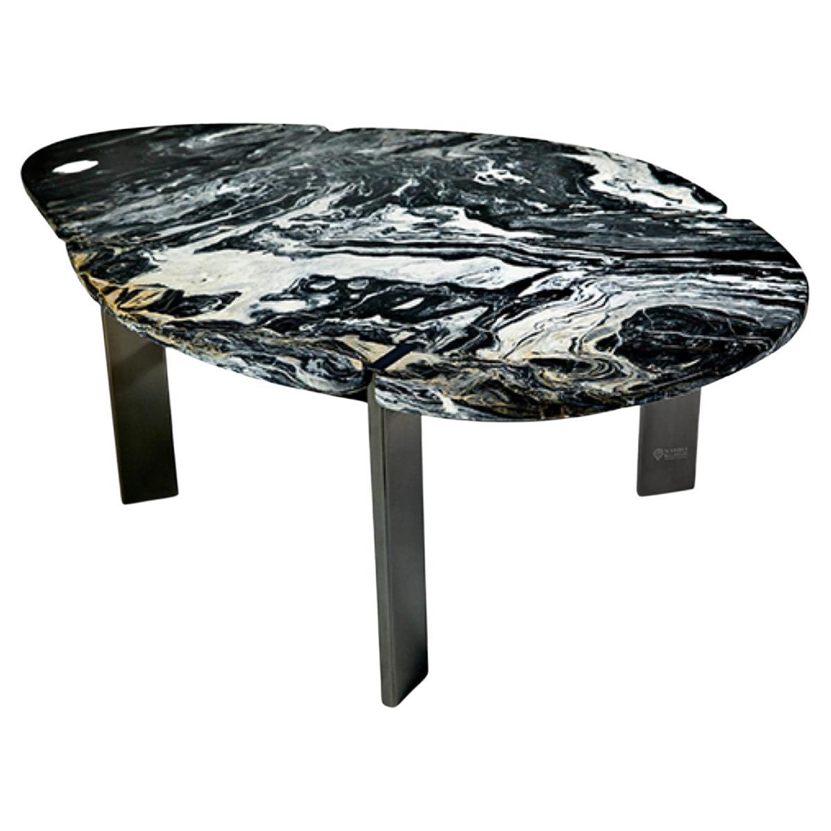 Blue Halys Coffee Table by Marble Balloon For Sale