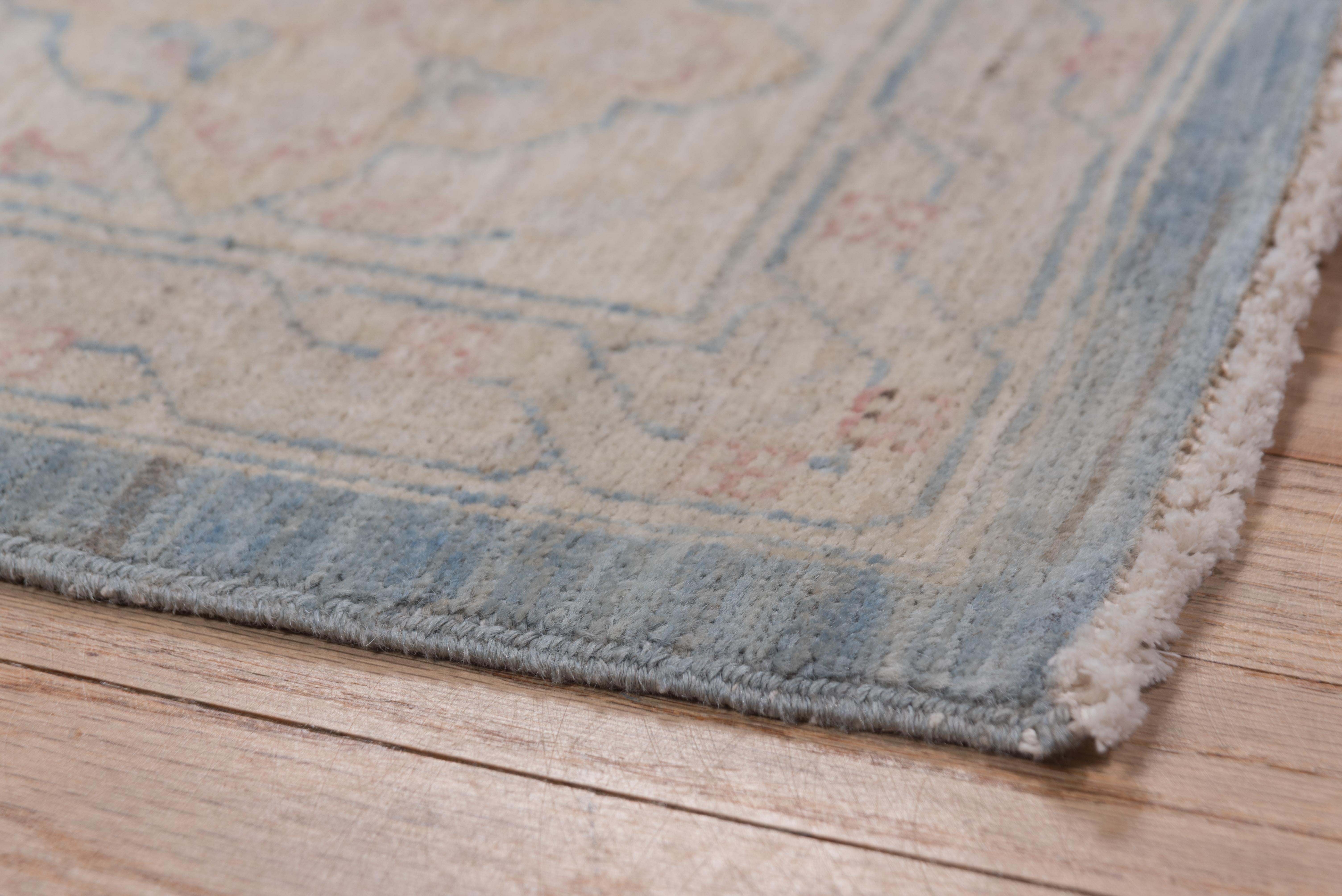Hand-Knotted Blue Hand Knotted Tribal Afghan Carpet For Sale