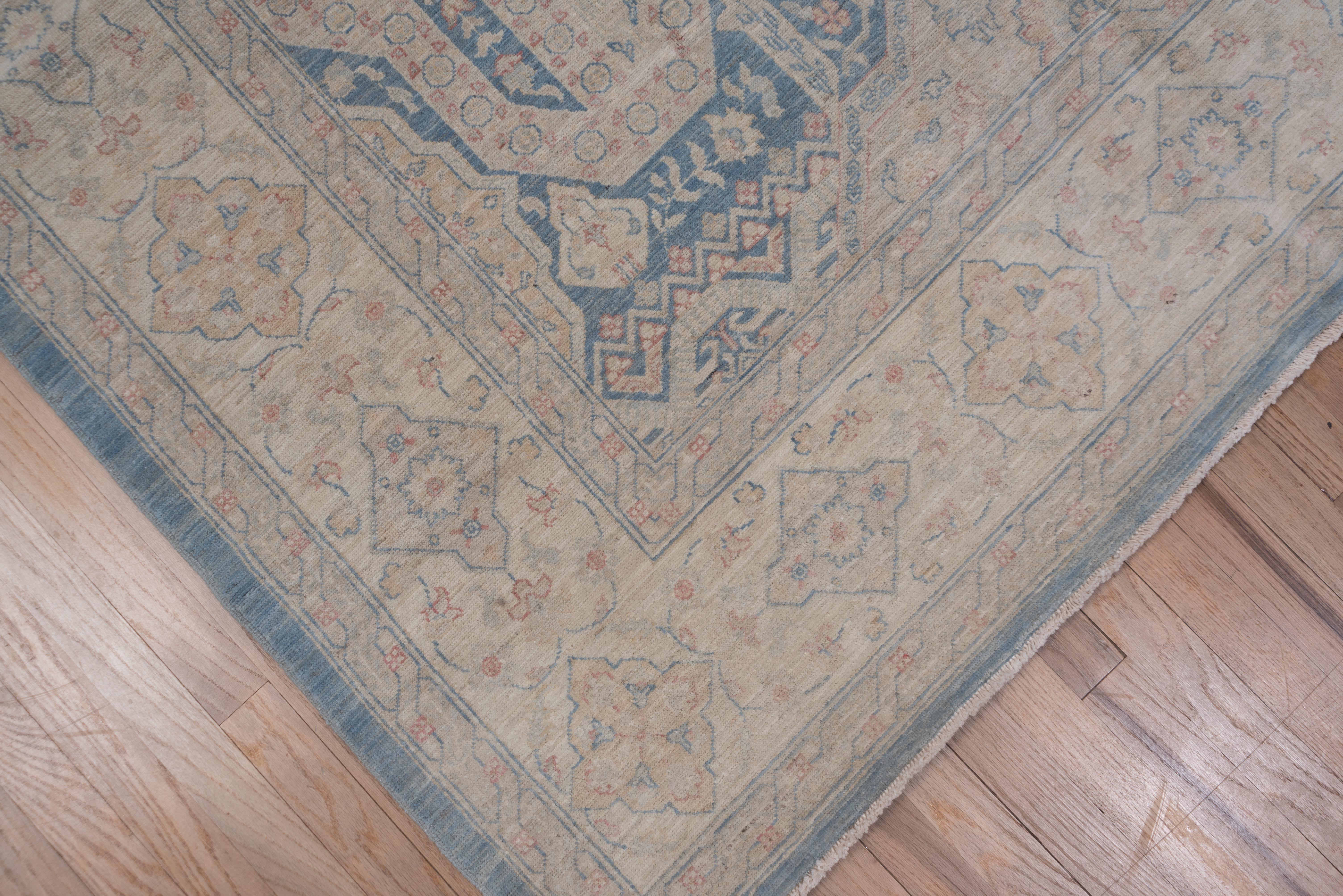 Blue Hand Knotted Tribal Afghan Carpet For Sale 3