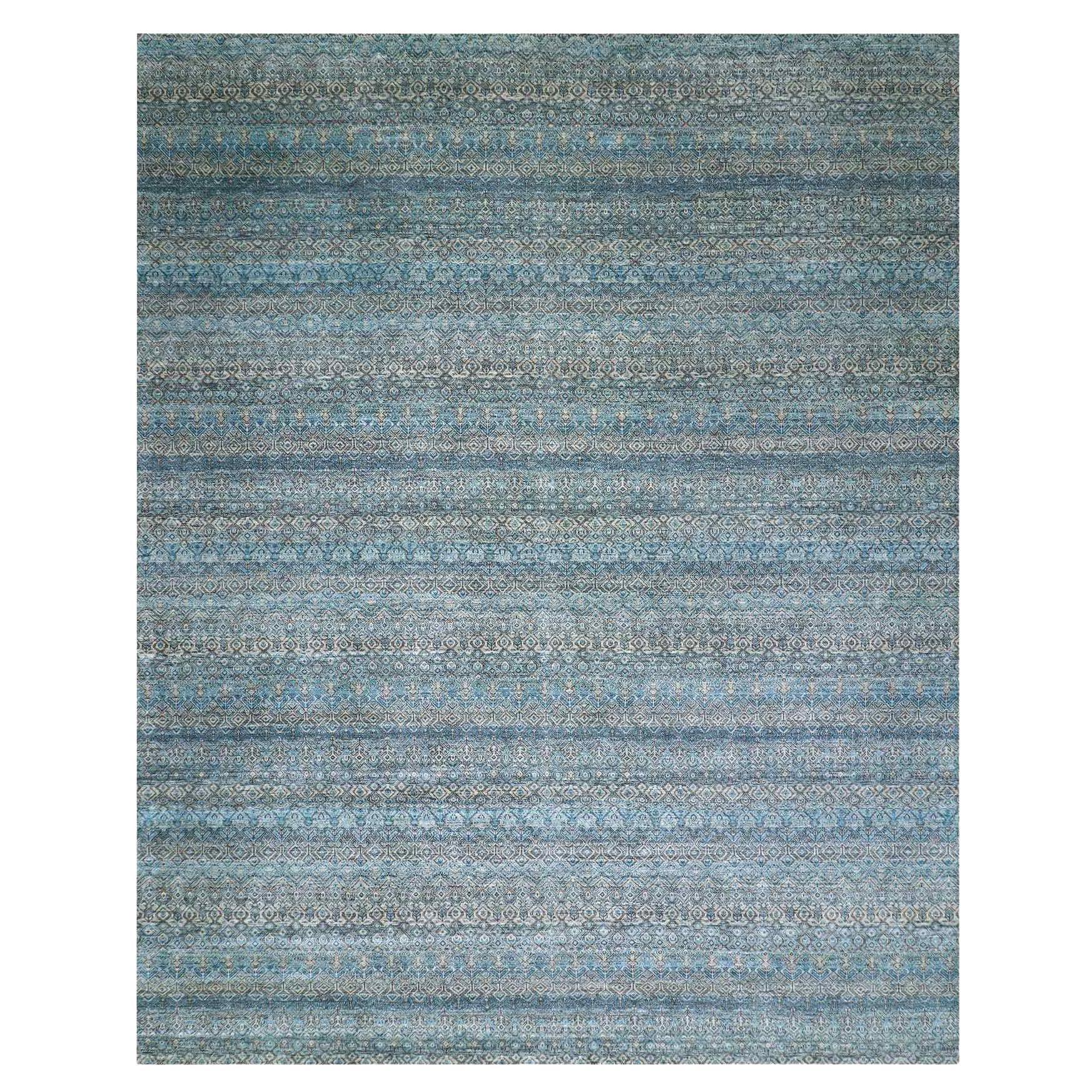 Blue Hand Knotted Wool Kohinoor Herat Repetitive Design Oversized Oriental Rug