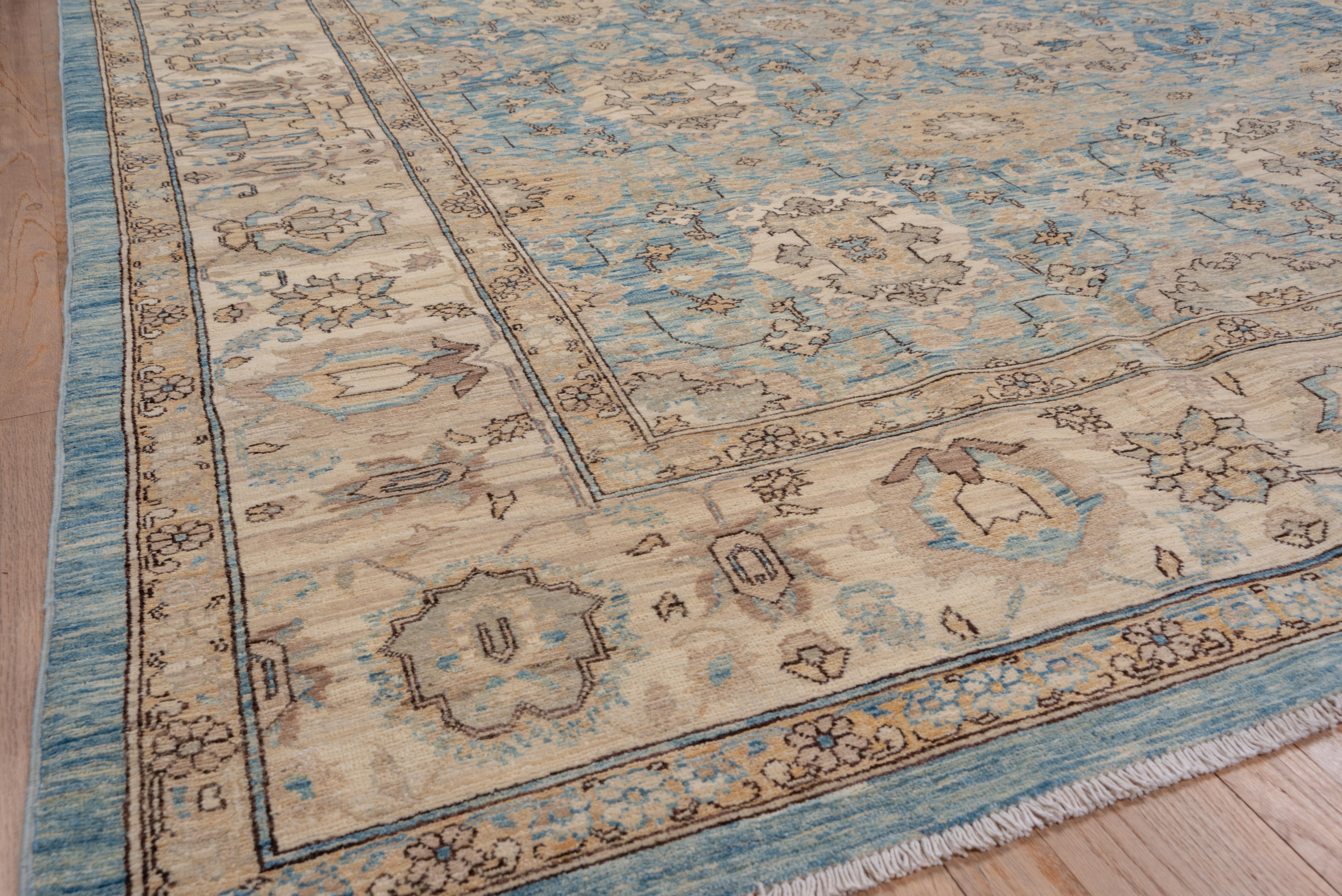 Afghan Blue Persian Tabriz Carpet For Sale
