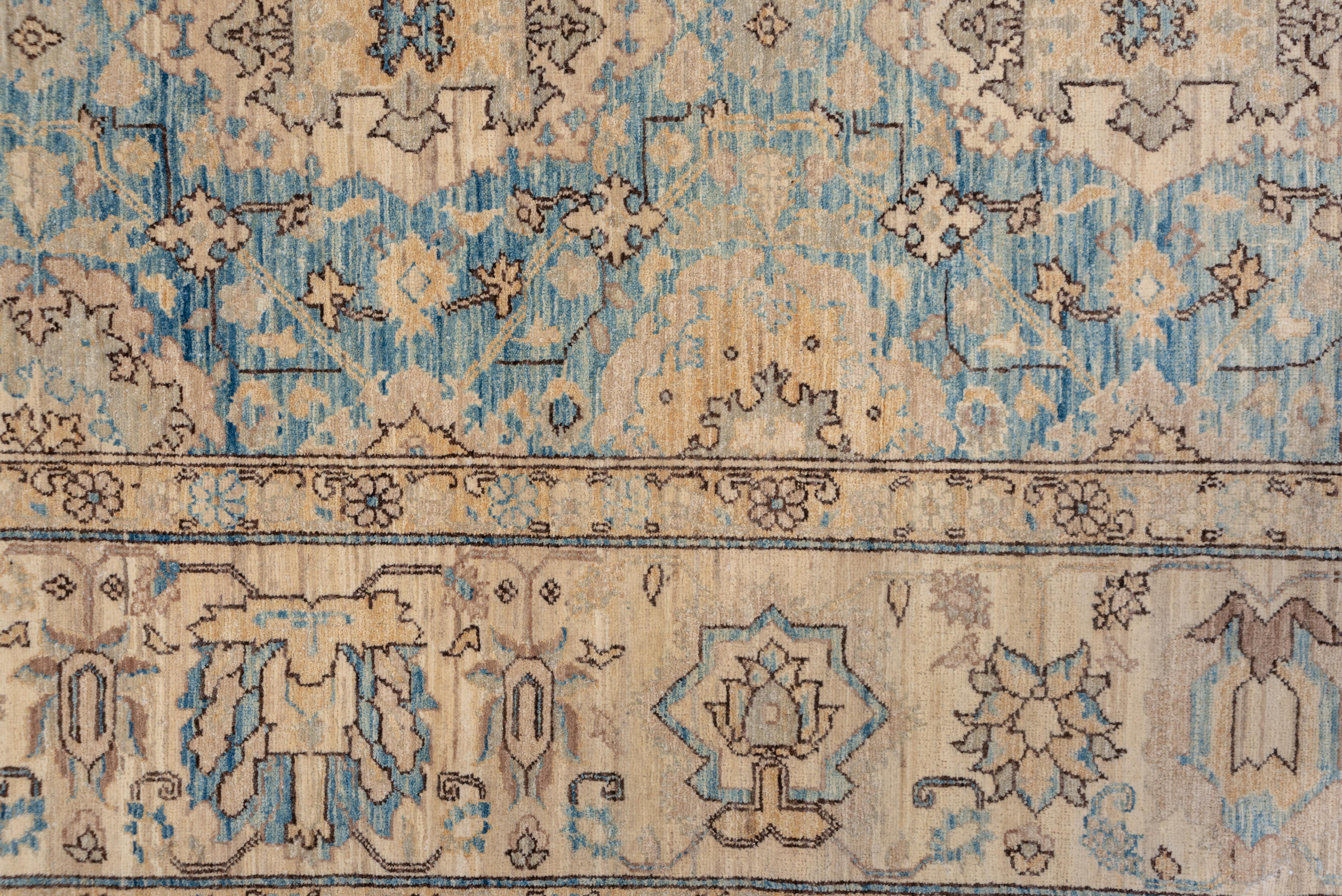 Wool Blue Persian Tabriz Carpet For Sale