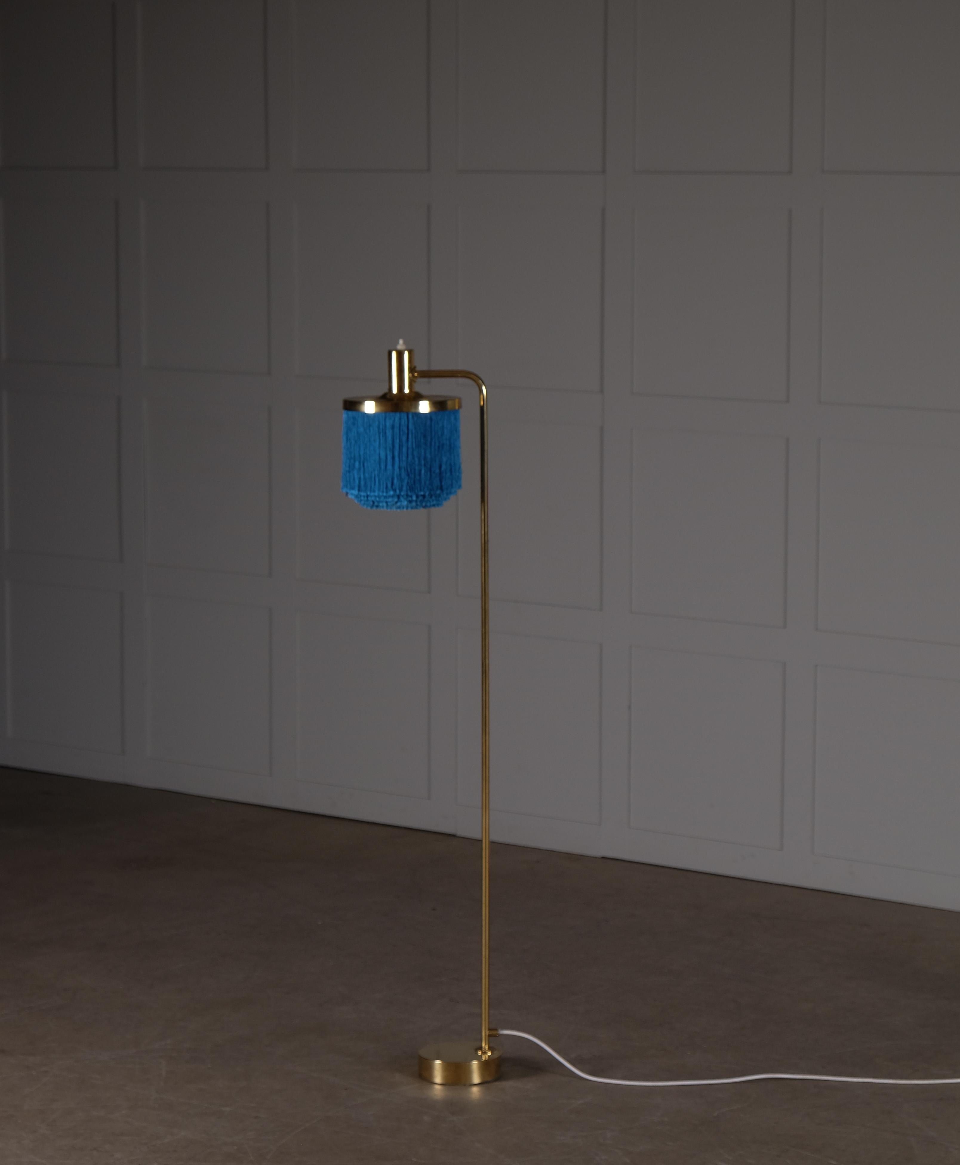 Scandinavian Modern Blue Hans-Agne Jakobsson Floor Lamp Model G-109, 1960s For Sale