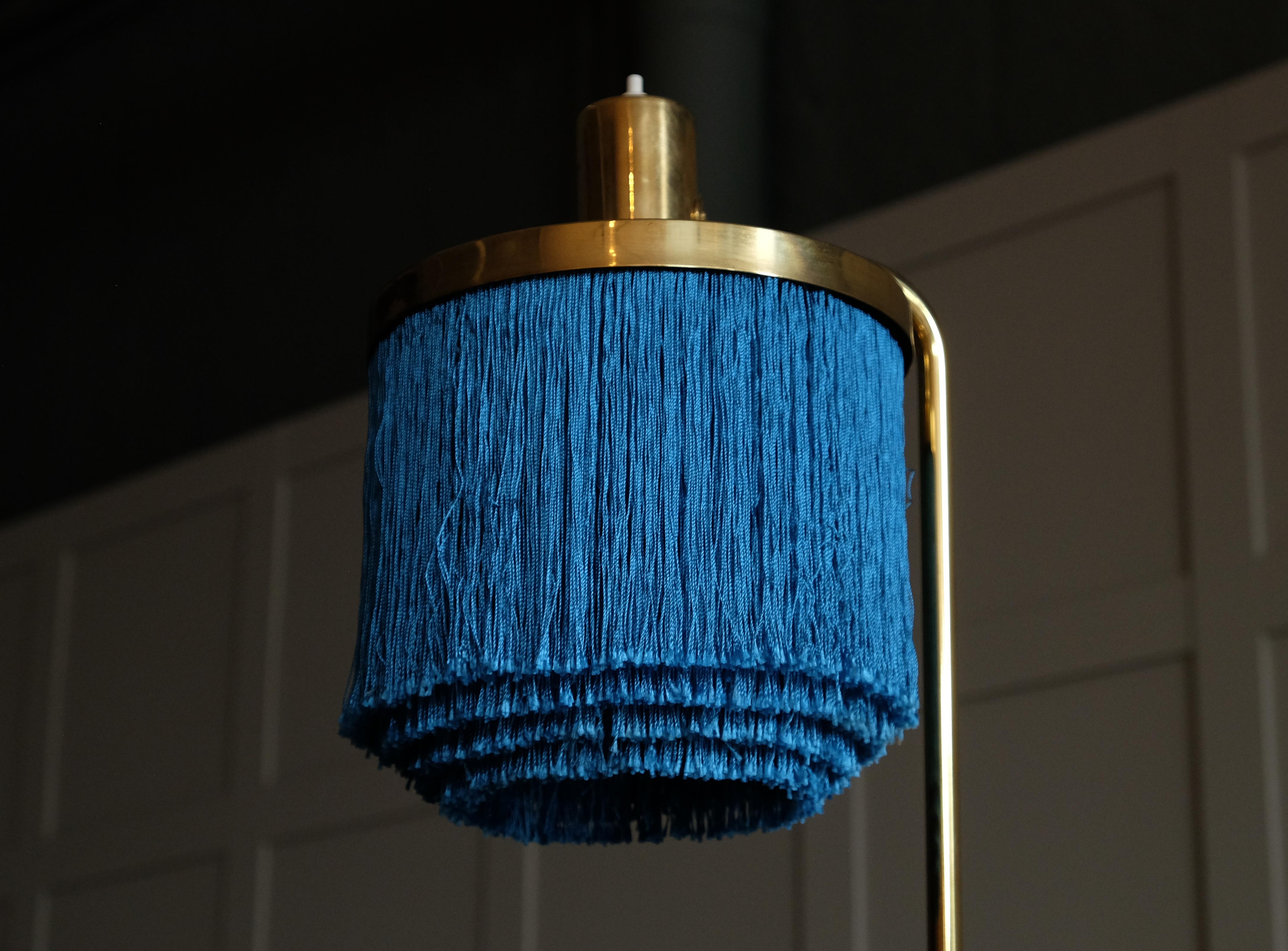 Swedish Blue Hans-Agne Jakobsson Floor Lamp Model G-109, 1960s For Sale