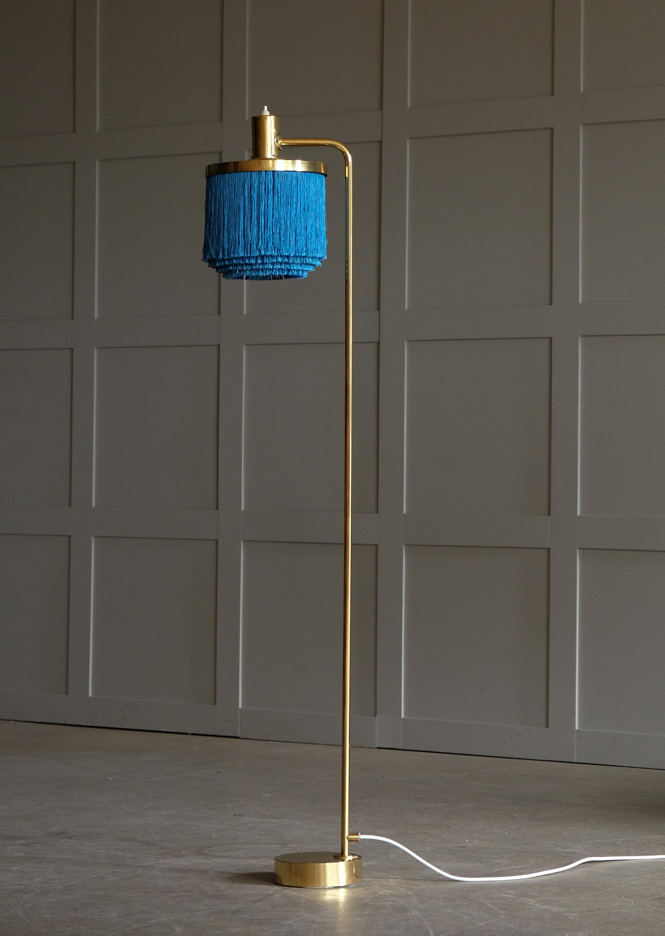 Blue Hans-Agne Jakobsson Floor Lamp Model G-109, 1960s In Good Condition For Sale In Stockholm, SE