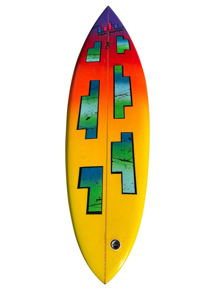 Blue Hawaii Vintage Surfboard shaped by Randy Sleigh (1980s) For 