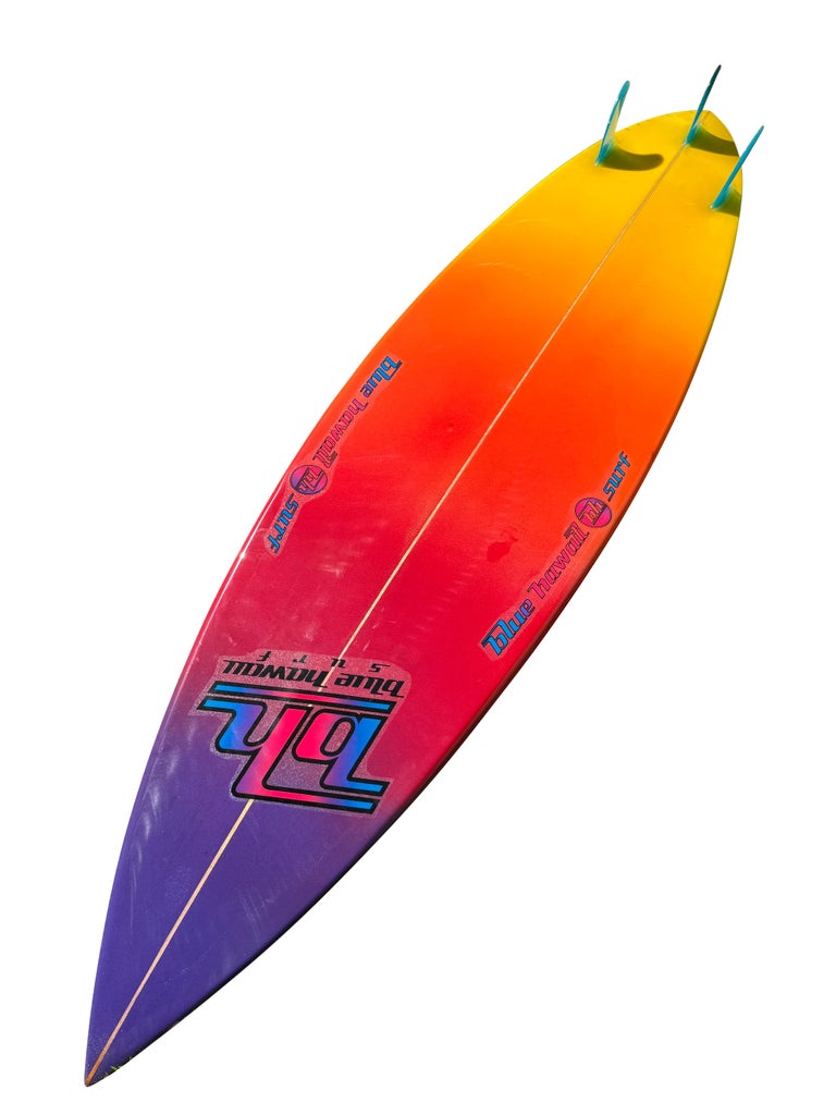 Blue Hawaii Vintage Surfboard shaped by Randy Sleigh (1980s) For 