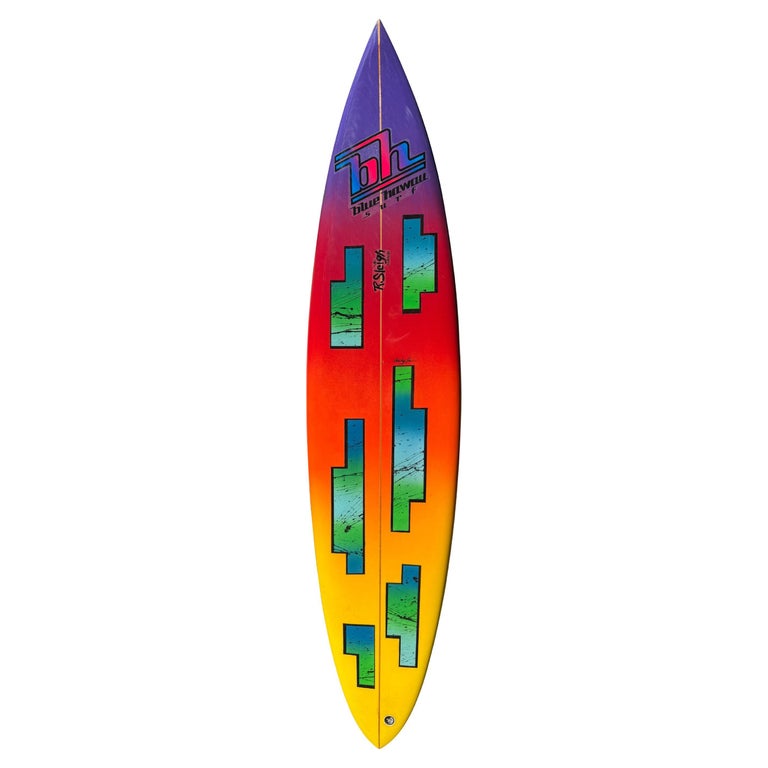 Blue Hawaii Vintage Surfboard shaped by Randy Sleigh (1980s) For 