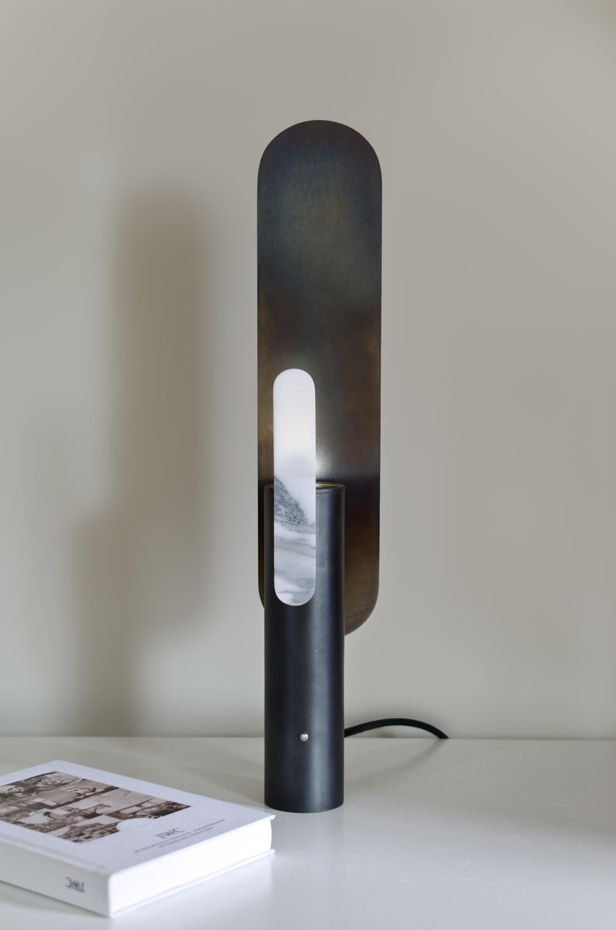 Modern Blue Heat Lamp Signed by Adam Ruiz For Sale
