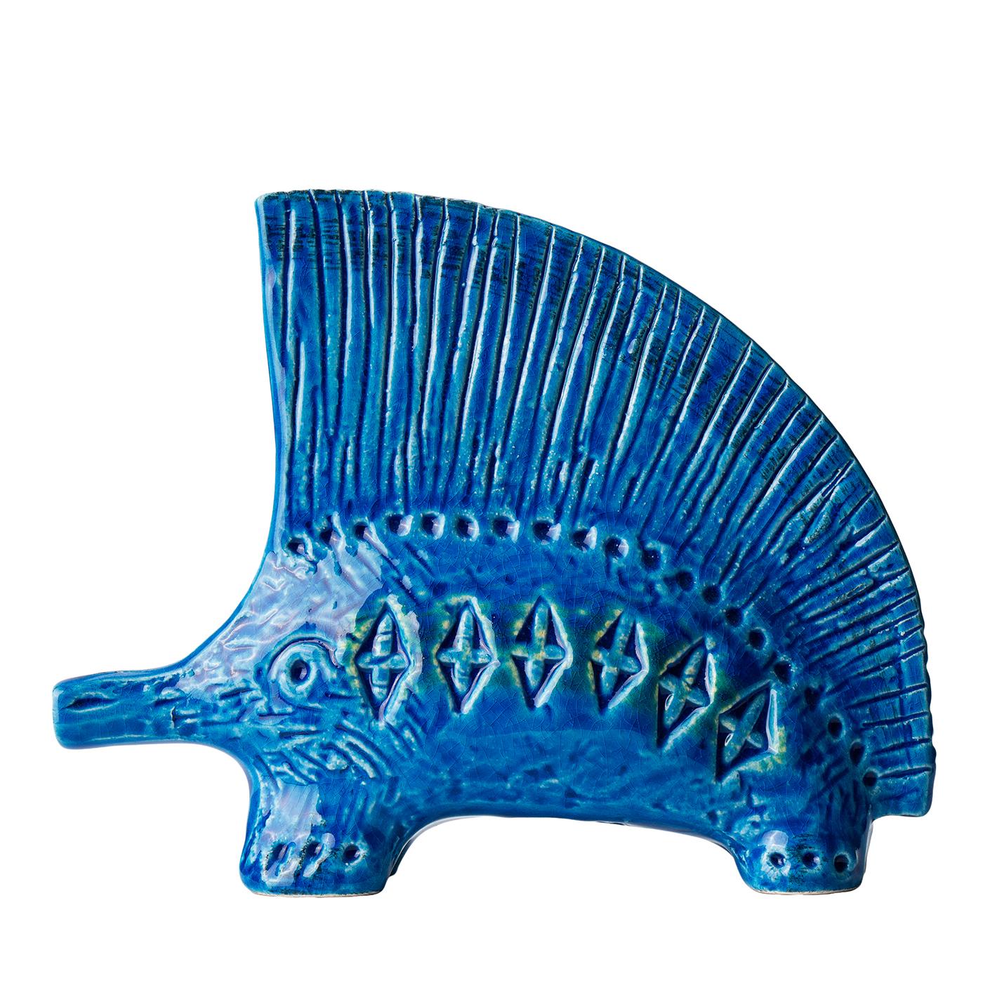 Blue Hedgehog Figurine by Aldo Londi in vendita 3