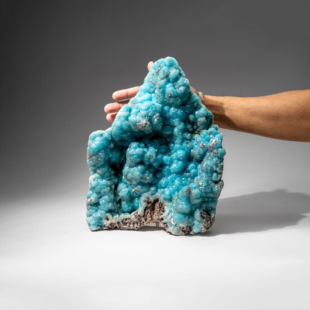 Blue Hemimorphite from Kimbedi, Republic of Congo In Excellent Condition For Sale In New York, NY