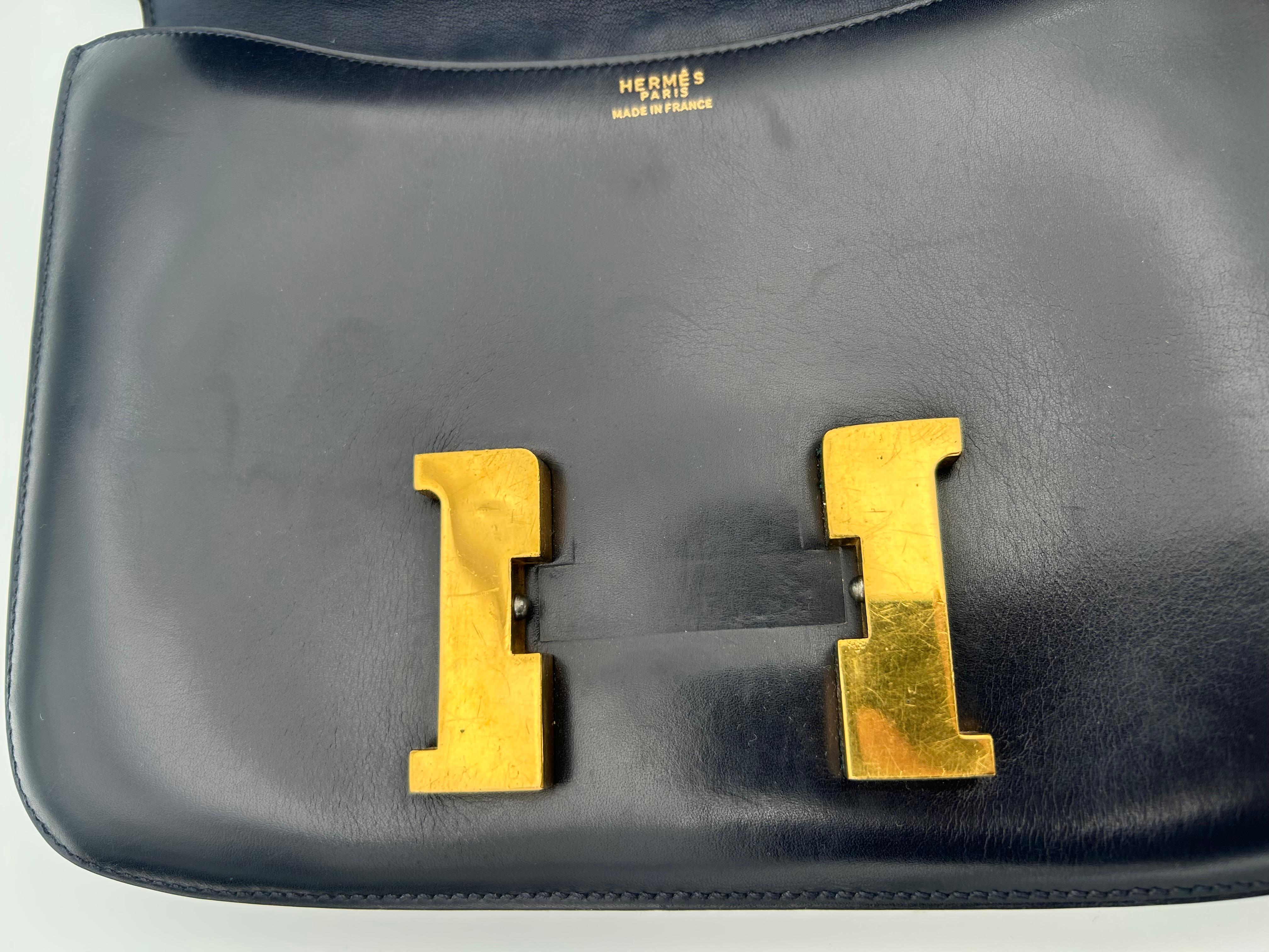 Bleu Hermes Constance 24cm Gold Tone Hardware 2016 en vente 5