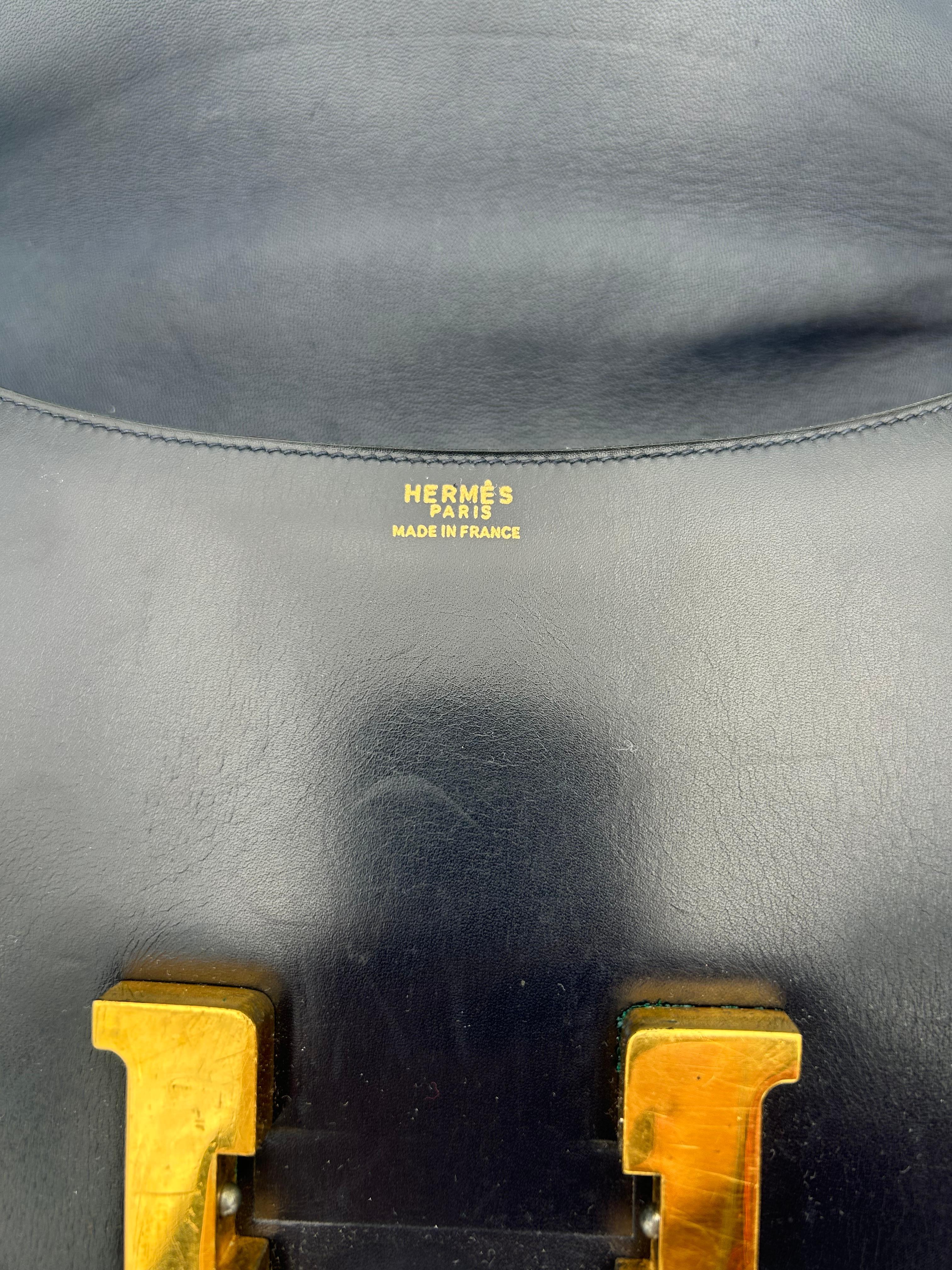 Bleu Hermes Constance 24cm Gold Tone Hardware 2016 en vente 2