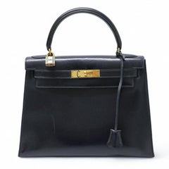 Hermes Kelly 28 blu Vintage