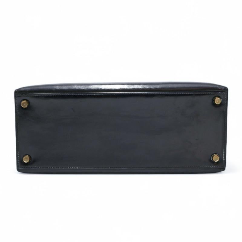 Blue Hermes Kelly 28 Vintage For Sale 3
