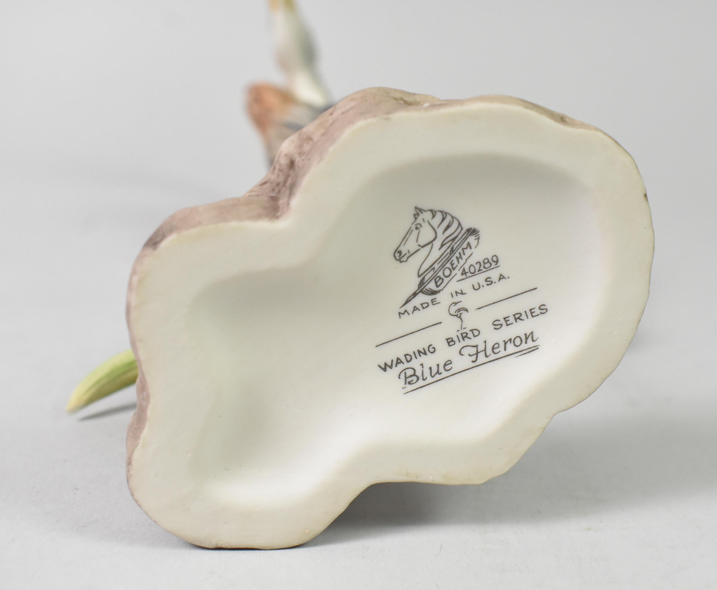 Porcelain Blue Heron Boehm Wading Bird Series